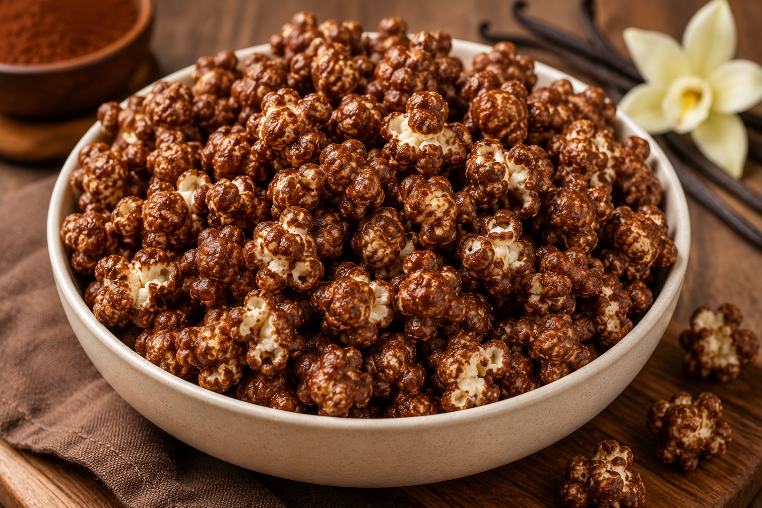 🍿 Popcorn au cacao et à la vanille