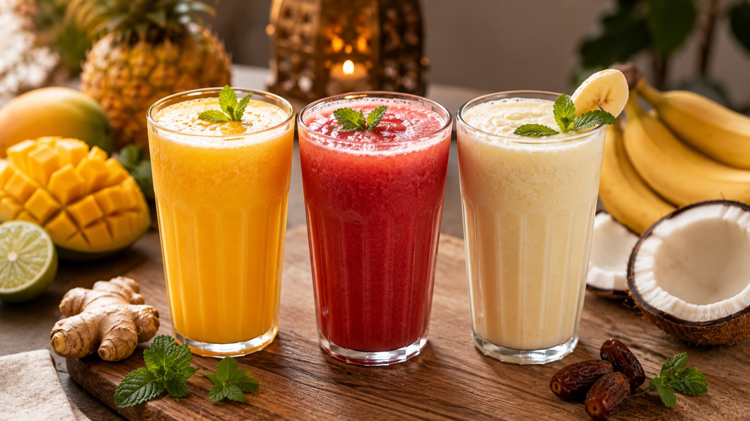 Trois jus pour rompre le jeûne